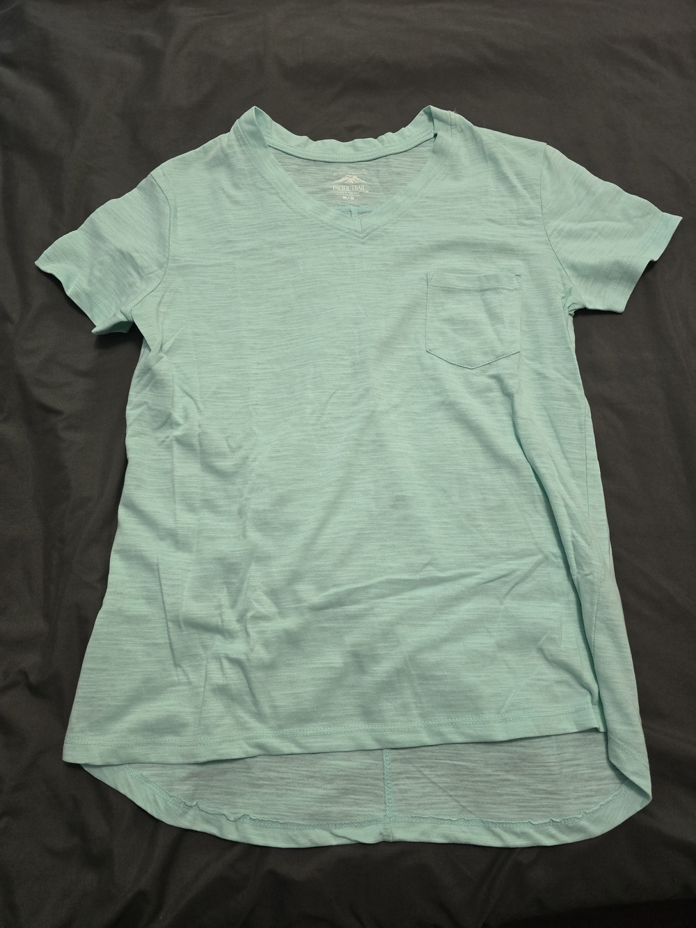 Pacific Trail Mint Green Short Sleeve V-Neck Pocket Tee